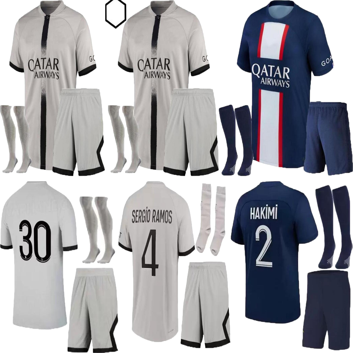 Adult kit 23 PSGs MBAPPE soccer jerseys home away 2022 2023 DI MARIA WIJNALDUM SERGIO RAMOS HAKIMI Maillots de football kit, White
Adult kit 23 PSGs MBAPPE soccer jerseys home away 2022 2023 DI MARIA WIJNALDUM SERGIO RAMOS HAKIMI Maillots de football kit, White
