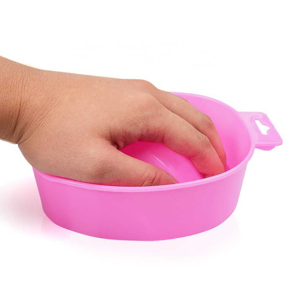 Portable Manicure Plastic Nail Polish Remover Bowl New Arrival Nail Art Soak Bowl Off Hand Spa Bath Soaker Treatment Nail Tools