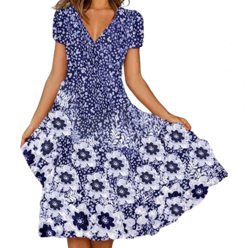 Party Dresses Casual Women Dress Flower Print Loose Hem V Neck Elegant Summer For 2022 Dating Wear Black 3XL, Blue
Party Dresses Casual Women Dress Flower Print Loose Hem V Neck Elegant Summer For 2022 Dating Wear Black 3XL, Blue