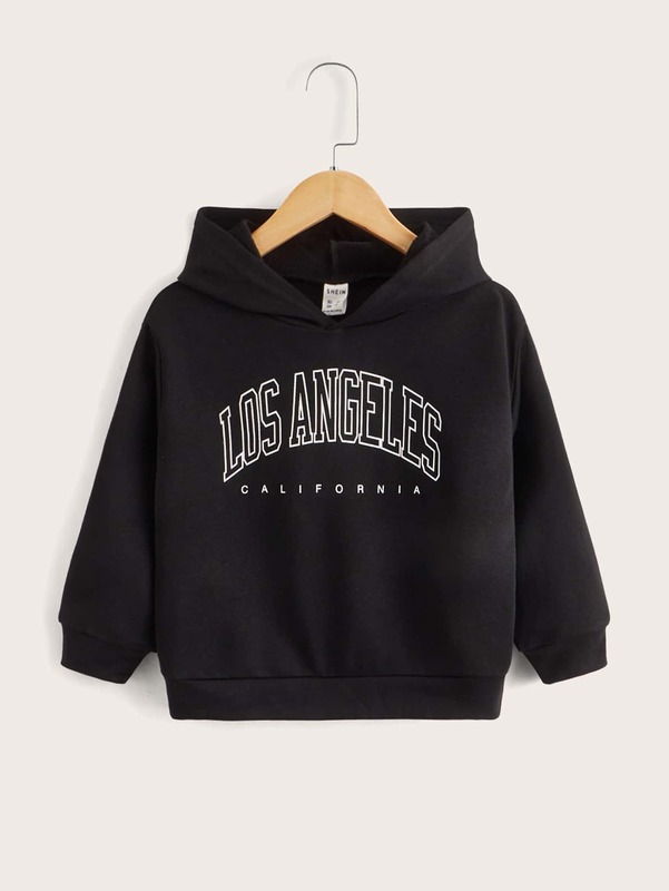 Toddler Boys 2pcs Letter Graphic Hoodie SHE