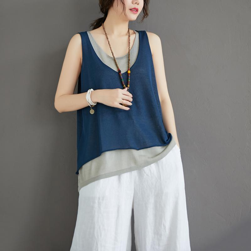 Women's Tanks & Camis 2022 Fake Two-piece Cotton And Linen Vest Female Summer Loose Knitted Suspenders Top Casual Wild Plus Size, Black
Women's Tanks & Camis 2022 Fake Two-piece Cotton And Linen Vest Female Summer Loose Knitted Suspenders Top Casual Wild Plus Size, Black