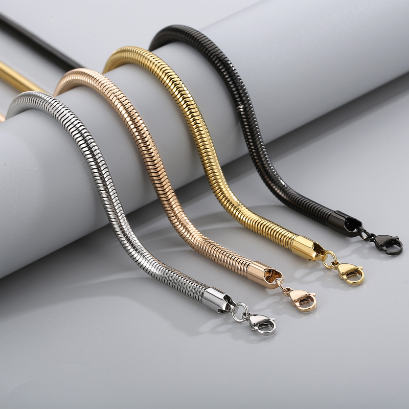 Cool Gift 6mm 24'' Men Round Snake Chains Necklace Stainless Steel Chain Hip-Hop Jewelry Silver/ Gold/ Black/ Rose Gold
Cool Gift 6mm 24'' Men Round Snake Chains Necklace Stainless Steel Chain Hip-Hop Jewelry Silver/ Gold/ Black/ Rose Gold