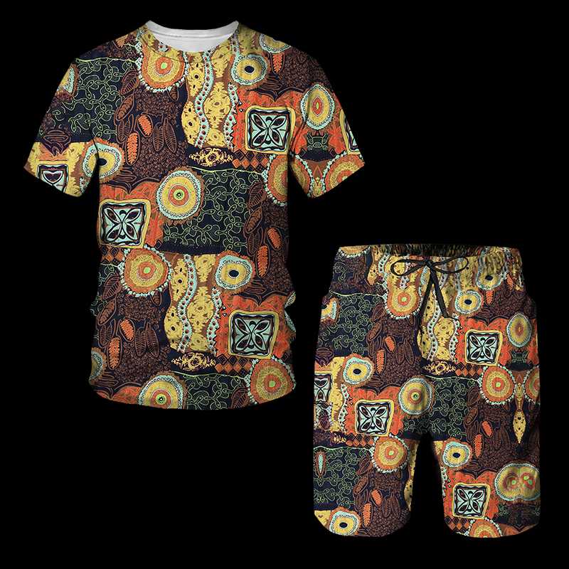 Men's Tracksuits African Totem Print Tracksuit Summer Men's Casual T-Shirt Shorts Set Vintage Outfits Oversized Streetwear Male Outdoor, 01
Men's Tracksuits African Totem Print Tracksuit Summer Men's Casual T-Shirt Shorts Set Vintage Outfits Oversized Streetwear Male Outdoor, 01