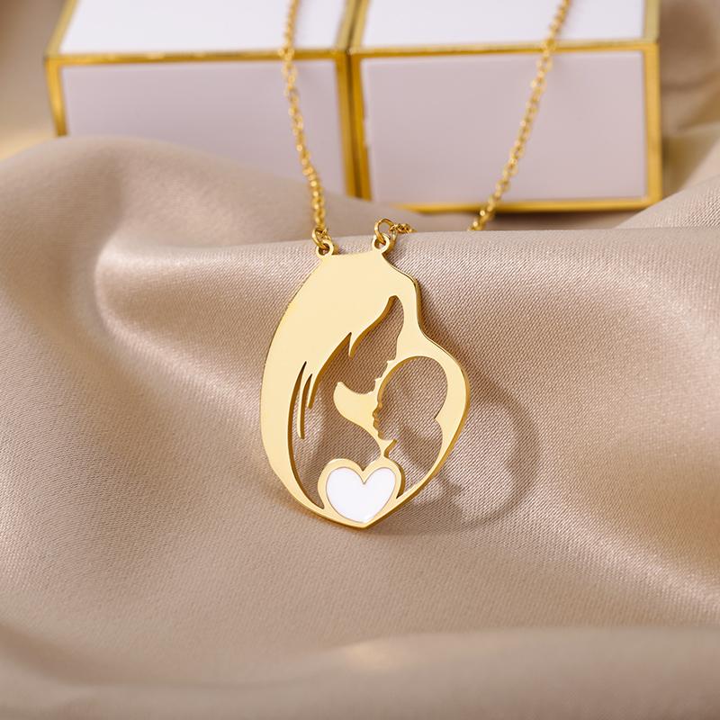 Chains Lovely Family Baby Pregnant Necklaces For Women Stainless Steel Love Mom Girl Daughter Necklace Mothers Day Jewelry GiftChains
Chains Lovely Family Baby Pregnant Necklaces For Women Stainless Steel Love Mom Girl Daughter Necklace Mothers Day Jewelry GiftChains