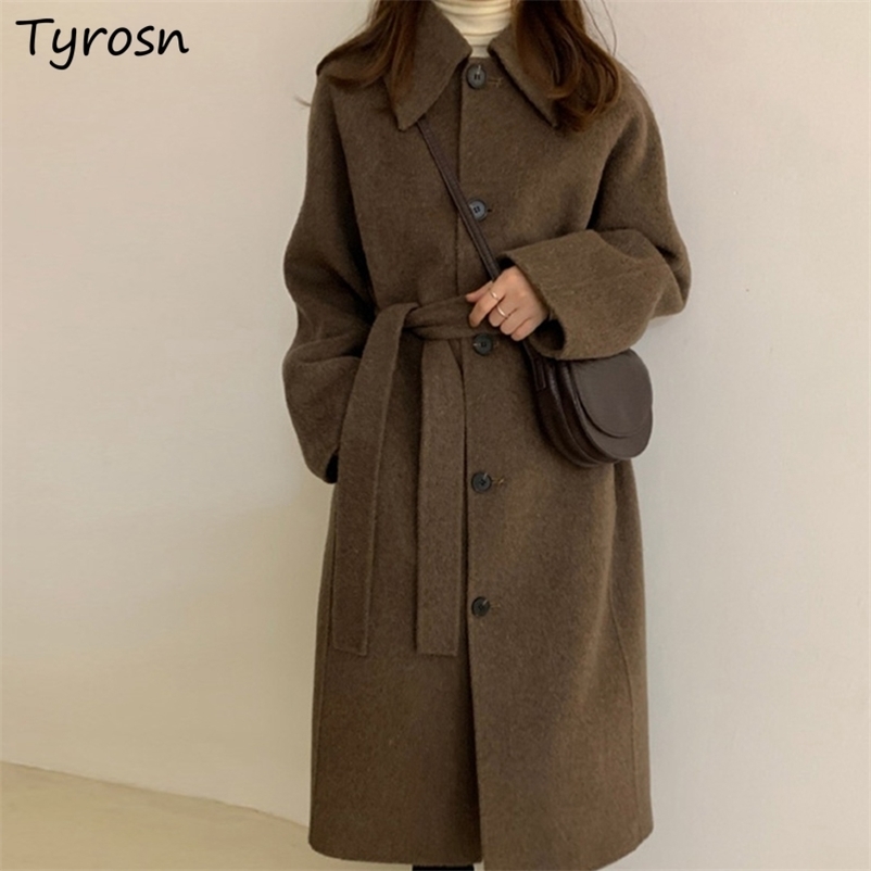 Women' Wool Blends Women Wool Blends Solid Turn-down Collar Single Breasted Retro Coats Elegant All-match Warm Outwear Female Korean Style Thermal 220826, As shown
Women' Wool Blends Women Wool Blends Solid Turn-down Collar Single Breasted Retro Coats Elegant All-match Warm Outwear Female Korean Style Thermal 220826, As shown