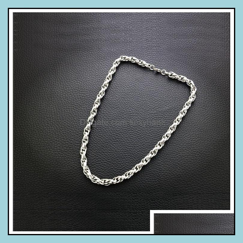 Chains Necklaces Pendants Jewelry 8Mm Sier Chain For Men Twist Titanium Steel Rope Necklace 20 - 32Inch Wholesale Drop Delivery 2021 Gqi9X
Chains Necklaces Pendants Jewelry 8Mm Sier Chain For Men Twist Titanium Steel Rope Necklace 20 - 32Inch Wholesale Drop Delivery 2021 Gqi9X