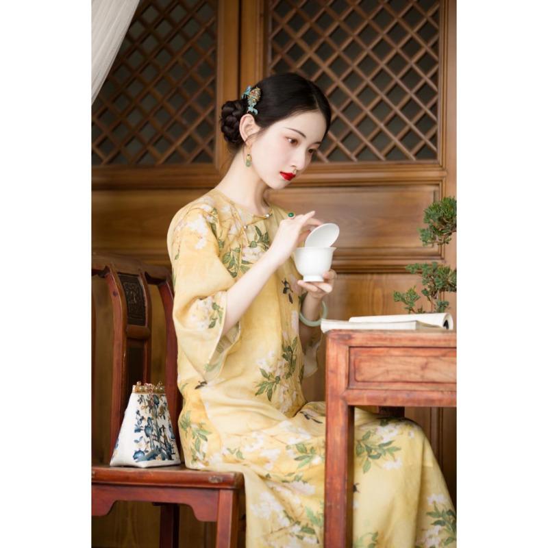 Ethnic Clothing National Style Casual Long Chinese Dress Summer Retro Girl Qipao Modern Women Eleganti Tradition Harajuku Loose CheongsamEth
Ethnic Clothing National Style Casual Long Chinese Dress Summer Retro Girl Qipao Modern Women Eleganti Tradition Harajuku Loose CheongsamEth