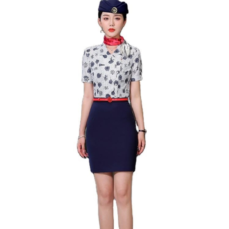 Airlines Stewardess Work Dresses Short Sleeve Blouse Skirt Suits Summer Women Hotel Uniform, Hat blouse skirt
Airlines Stewardess Work Dresses Short Sleeve Blouse Skirt Suits Summer Women Hotel Uniform, Hat blouse skirt