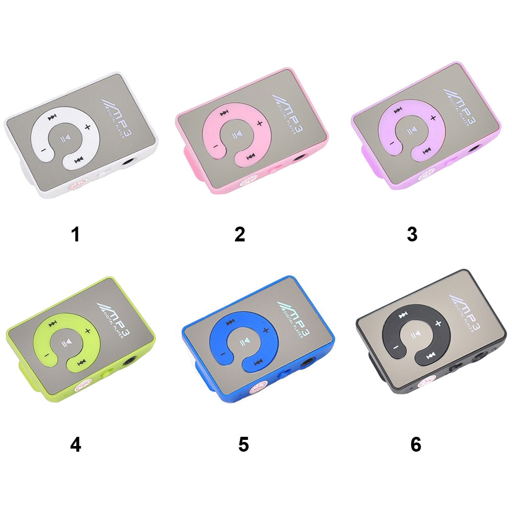 Mini Mirror Clip USB Mp3 Music Player Student Sports Running Music Walkman Ultra Thin TF Card Loudspeaker Function MP3Player