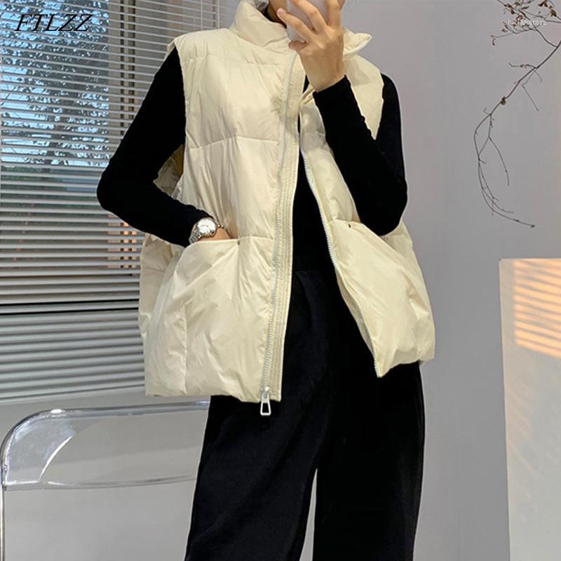 Women's Down & Parkas FTLZZ Winter Women Lightweight Warm White Duck Vest Stand Collar Casual Loose Waistcoat Solid Color Sleeveless Jacket, Black
Women's Down & Parkas FTLZZ Winter Women Lightweight Warm White Duck Vest Stand Collar Casual Loose Waistcoat Solid Color Sleeveless Jacket, Black