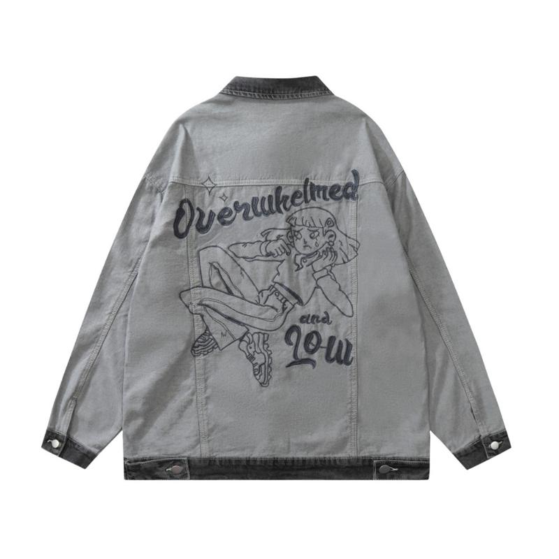 Men's Jackets Men Hip Hop Denim Jacket Anime Embroidery Coat Streetwear Harajuku Spring Autumn Cotton Casual OutwearMen's, Blue
Men's Jackets Men Hip Hop Denim Jacket Anime Embroidery Coat Streetwear Harajuku Spring Autumn Cotton Casual OutwearMen's, Blue