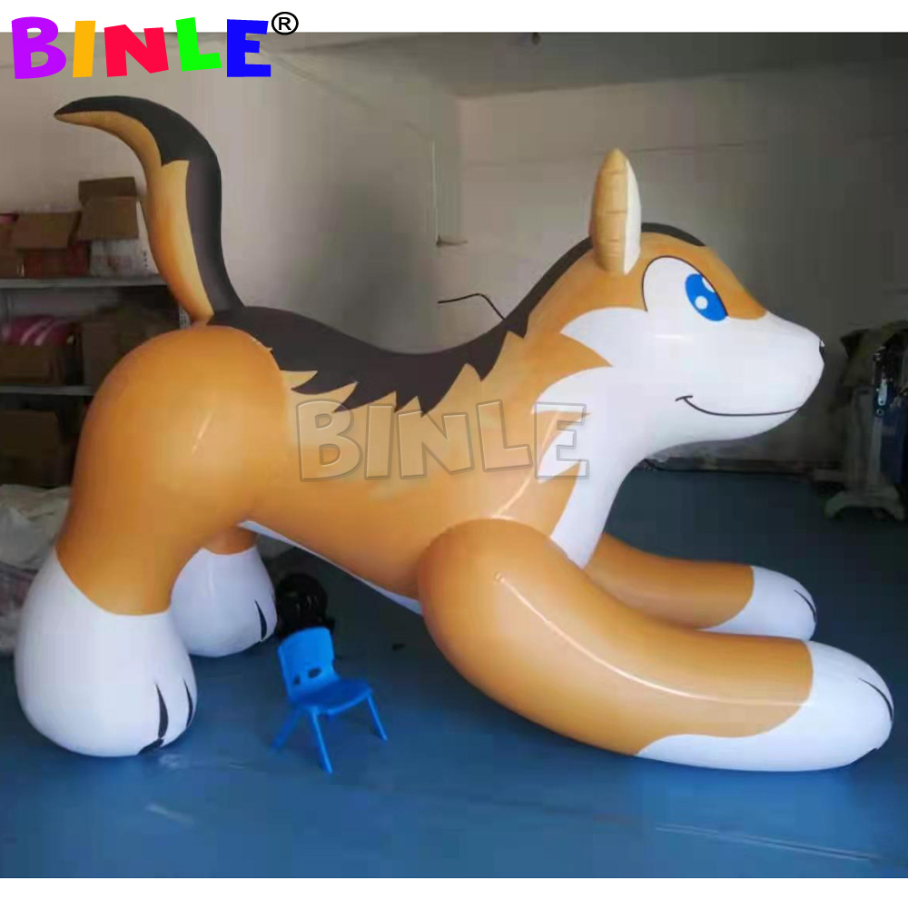 Custom cute giant inflatable wolf model air sealed pvc cartoon animal toy for outdoor advertising