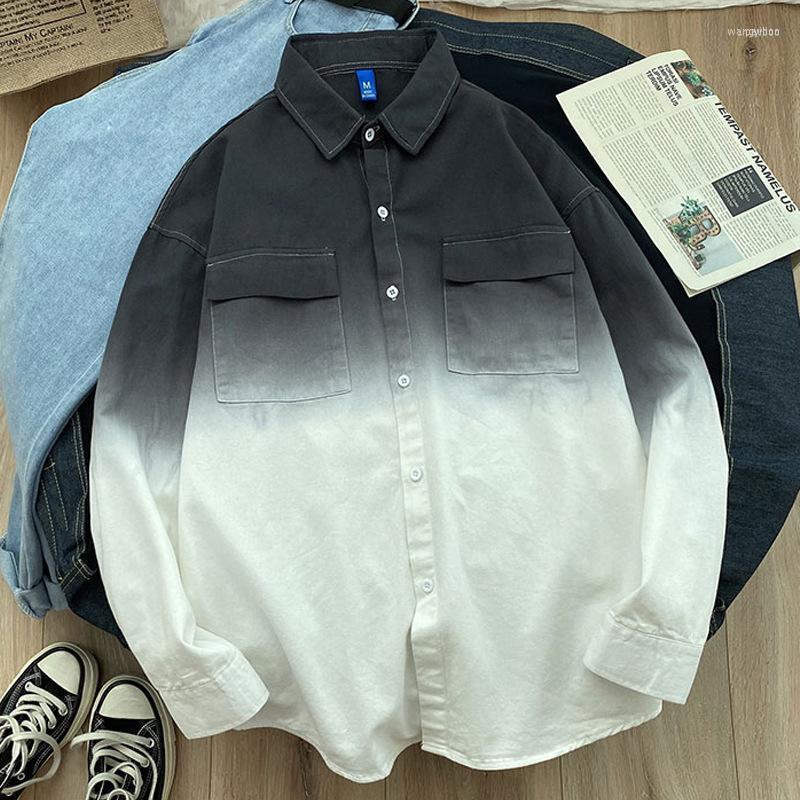 Men's Casual Shirts Harajuku Chic Gradient Shirt Men's Lapel Long-Sleeved Ins Trendy Japan Style Streetwear Loose Brand Jacket Tops Y2kM, 785 gray
Men's Casual Shirts Harajuku Chic Gradient Shirt Men's Lapel Long-Sleeved Ins Trendy Japan Style Streetwear Loose Brand Jacket Tops Y2kM, 785 gray