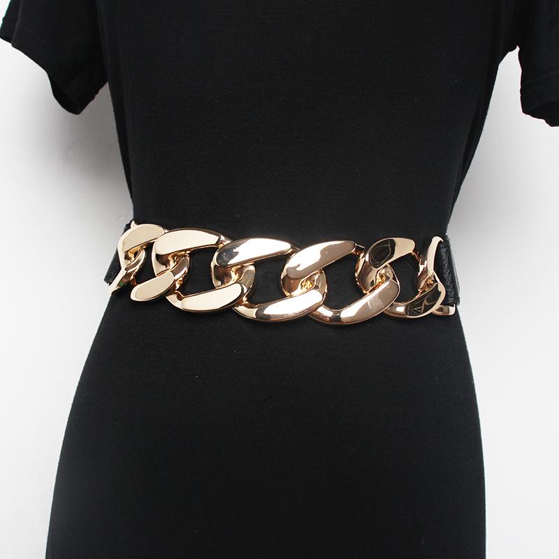 Belts European Fashion Metal Chain Link Waistband For Women Autumn Female Coat Shirt Dress Elastic Strech Strap Slim Corset Girdle, Black
Belts European Fashion Metal Chain Link Waistband For Women Autumn Female Coat Shirt Dress Elastic Strech Strap Slim Corset Girdle, Black