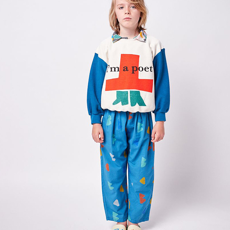 Children's Pants Spring Summer BC Cotton Sweatpants For Girls Boys Wide Cargo Pants Jeans Children's Clothes For Teenagers 220512