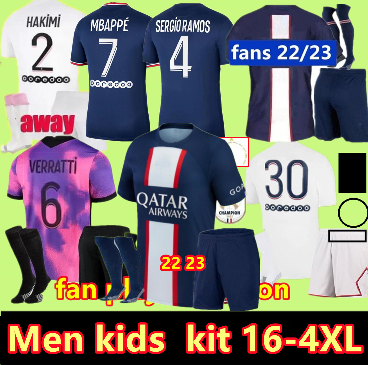 adults kids kit 22 23 PSGs MBAPPE soccer jerseys 2021 2022 2023 DI MARIA WIJNALDUM SERGIO RAMOS HAKIMI fourth Maillots football kit ICARDI VERRATTI third 4TH 3XL 4XL12, 21/22 away
adults kids kit 22 23 PSGs MBAPPE soccer jerseys 2021 2022 2023 DI MARIA WIJNALDUM SERGIO RAMOS HAKIMI fourth Maillots football kit ICARDI VERRATTI third 4TH 3XL 4XL12, 21/22 away