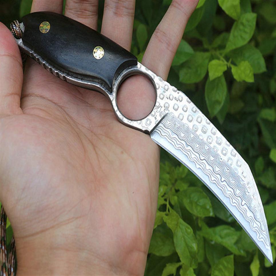 Special Offer Damascus Karambit Claw Knife VG10 Damascus Steel Blade Full Tang Ebony Handle Outdoor Tactical Knives With Leather S286w
Special Offer Damascus Karambit Claw Knife VG10 Damascus Steel Blade Full Tang Ebony Handle Outdoor Tactical Knives With Leather S286w