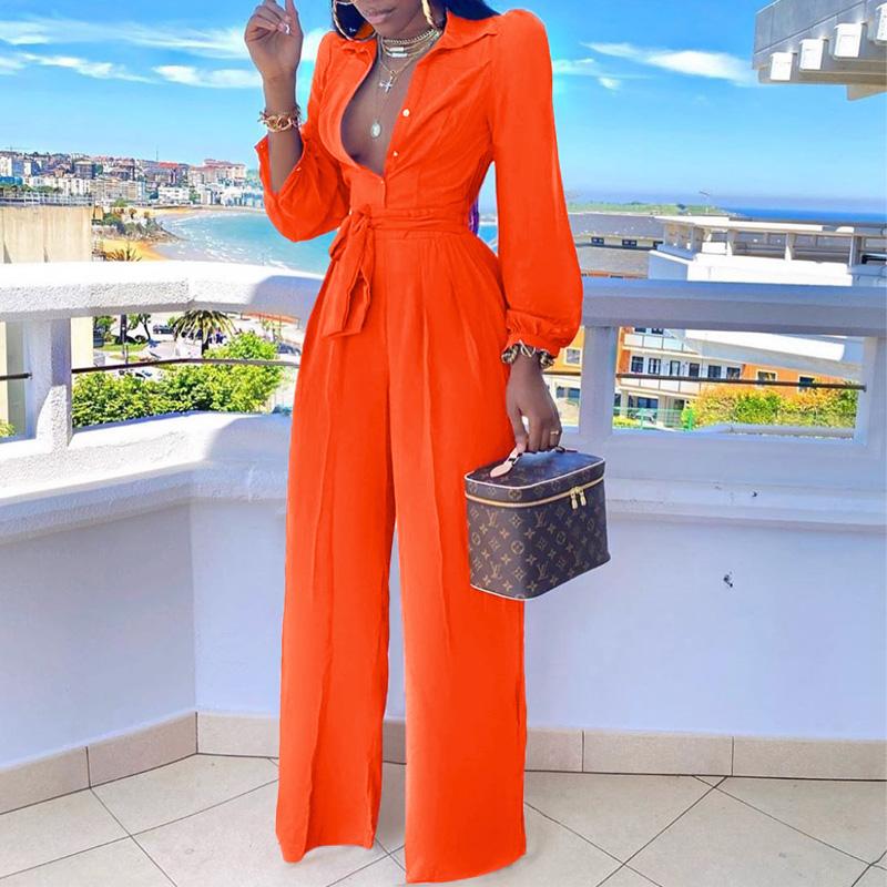 Women' Jumpsuits & Rompers Women Long Sleeve Turn Down Collar Belt Wide Leg 2022 Chic Solid Regular Shirt Oversize Streetwear, Black
Women' Jumpsuits & Rompers Women Long Sleeve Turn Down Collar Belt Wide Leg 2022 Chic Solid Regular Shirt Oversize Streetwear, Black