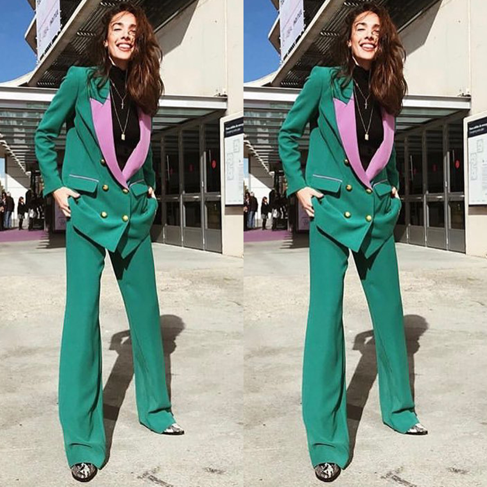 Color matching Mother of the Bride Pants Suits Plus Size Lady Oversize Blazer Trousers Set Wedding Wear 2 Pieces