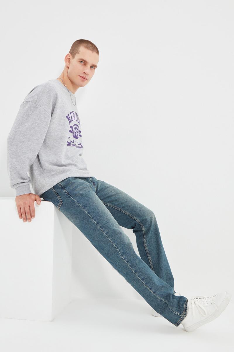 Men's Jeans Trendyol Male Straight Fit Tintli TMNAW22JE0522, Indigo 
Men's Jeans Trendyol Male Straight Fit Tintli TMNAW22JE0522, Indigo