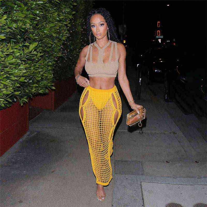 Sexy Crochet Knitted Long Skirts Summer Vacation Outfits Beach Club Wear Hollow Out Split Maxi Skirt Yellow Y220426, Fill post
Sexy Crochet Knitted Long Skirts Summer Vacation Outfits Beach Club Wear Hollow Out Split Maxi Skirt Yellow Y220426, Fill post