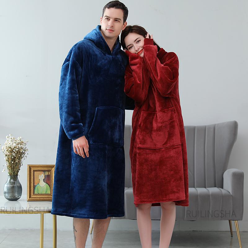 Men's Sleepwear Men Winter Hooded Thick Warm Flannel Bathrobe Plus Size Coral Fleece Mens Bath Robe Women TV Pullovers Robes Sleeved Nightgo, Women no hooded grey
Men's Sleepwear Men Winter Hooded Thick Warm Flannel Bathrobe Plus Size Coral Fleece Mens Bath Robe Women TV Pullovers Robes Sleeved Nightgo, Women no hooded grey