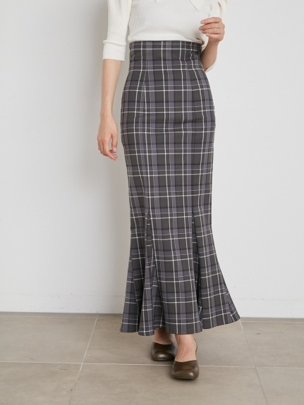 Kuzuwata Autumn Faldas Japanese Style Temperament Women Jupe Solid Plaid High Waist Slim Ruffled A-line Mermaid Skirts 220322
