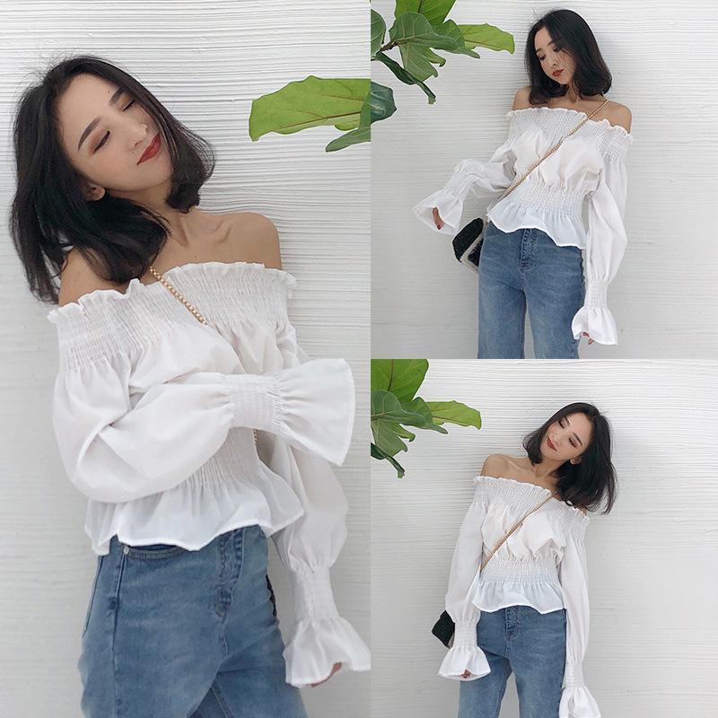 Women's Blouses & Shirts One-shoulder Tops Small Fresh Chic Super Fairy Leak Bare Shoulders Cover Belly Slimming One-line Collar Chiffon Shi, Black
Women's Blouses & Shirts One-shoulder Tops Small Fresh Chic Super Fairy Leak Bare Shoulders Cover Belly Slimming One-line Collar Chiffon Shi, Black