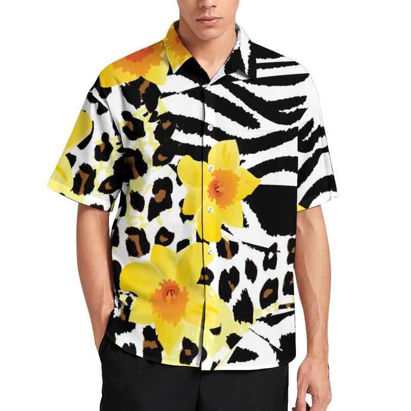 Men's Casual Shirts Black Leopard Hawaii Shirt Men Flowers Print Blouses Short-Sleeved Streetwear OversizedMen's, Style-10
Men's Casual Shirts Black Leopard Hawaii Shirt Men Flowers Print Blouses Short-Sleeved Streetwear OversizedMen's, Style-10