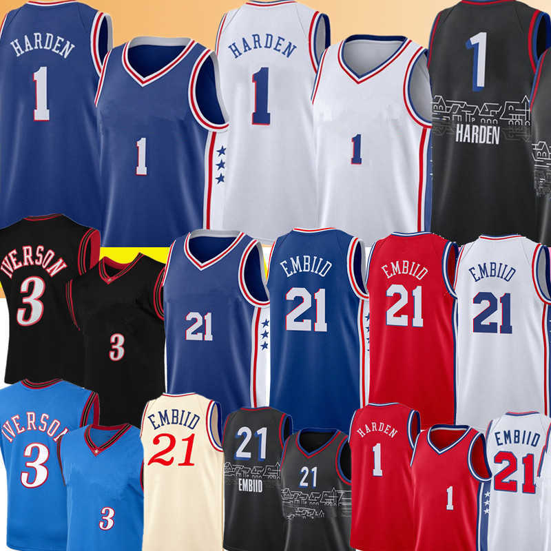 Jame 1 Harden Jersey s joel 21 embiid Basketball Jerseys Mens Allen 3 Iverson Blue White Red Black Embroidery''nba''jerseys
Jame 1 Harden Jersey s joel 21 embiid Basketball Jerseys Mens Allen 3 Iverson Blue White Red Black Embroidery''nba''jerseys