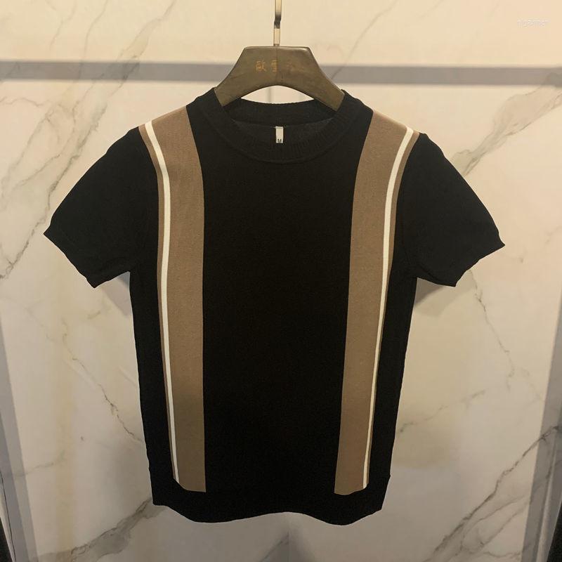 Men's Sweaters Summer Crewneck Knitted Short Sleeve Men Korean Fashion Slim Stripe Contrast Backing Shirt Sweater T-shirtMen's Olga22, White
Men's Sweaters Summer Crewneck Knitted Short Sleeve Men Korean Fashion Slim Stripe Contrast Backing Shirt Sweater T-shirtMen's Olga22, White