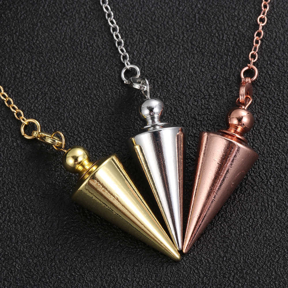 Stone Quartz Rock Choler Crystal Natural Hexagonal Pointed Reiki Chakra Pendant Pendulum for Unisex Jewelry Accessories