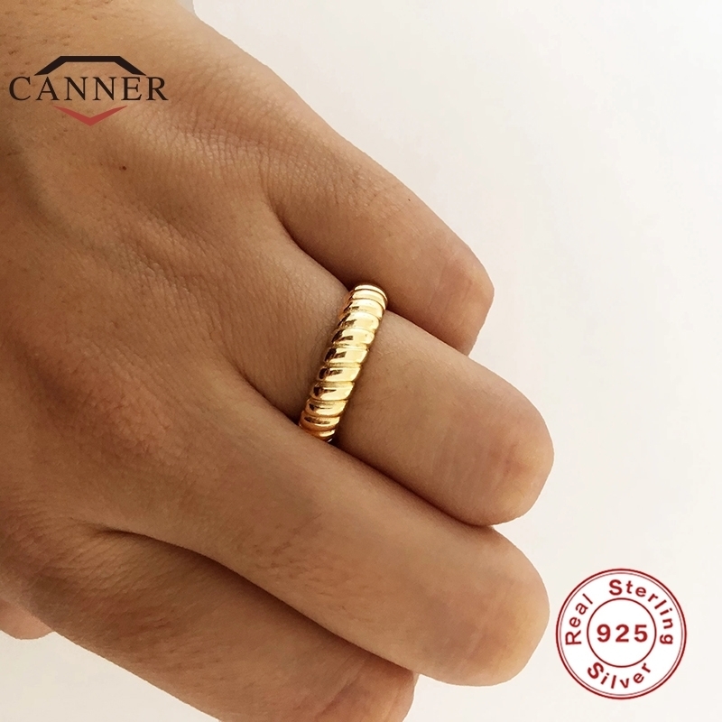 CANNER 925 Sterling Silver Minimalist Niche Twist Rings female Ring for Women Gold Color Ladies Jewelry anillos 220716
CANNER 925 Sterling Silver Minimalist Niche Twist Rings female Ring for Women Gold Color Ladies Jewelry anillos 220716