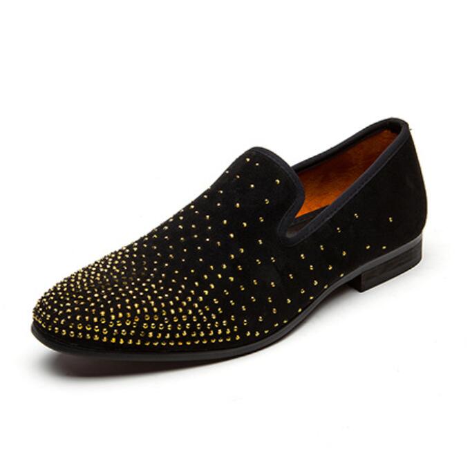 Black Suede Leather Formal Rhinestones Shoes Flats Mens Casual Wedding Dress Man Loafers Shoes Moccasins Business Party Shoe Da35
Black Suede Leather Formal Rhinestones Shoes Flats Mens Casual Wedding Dress Man Loafers Shoes Moccasins Business Party Shoe Da35