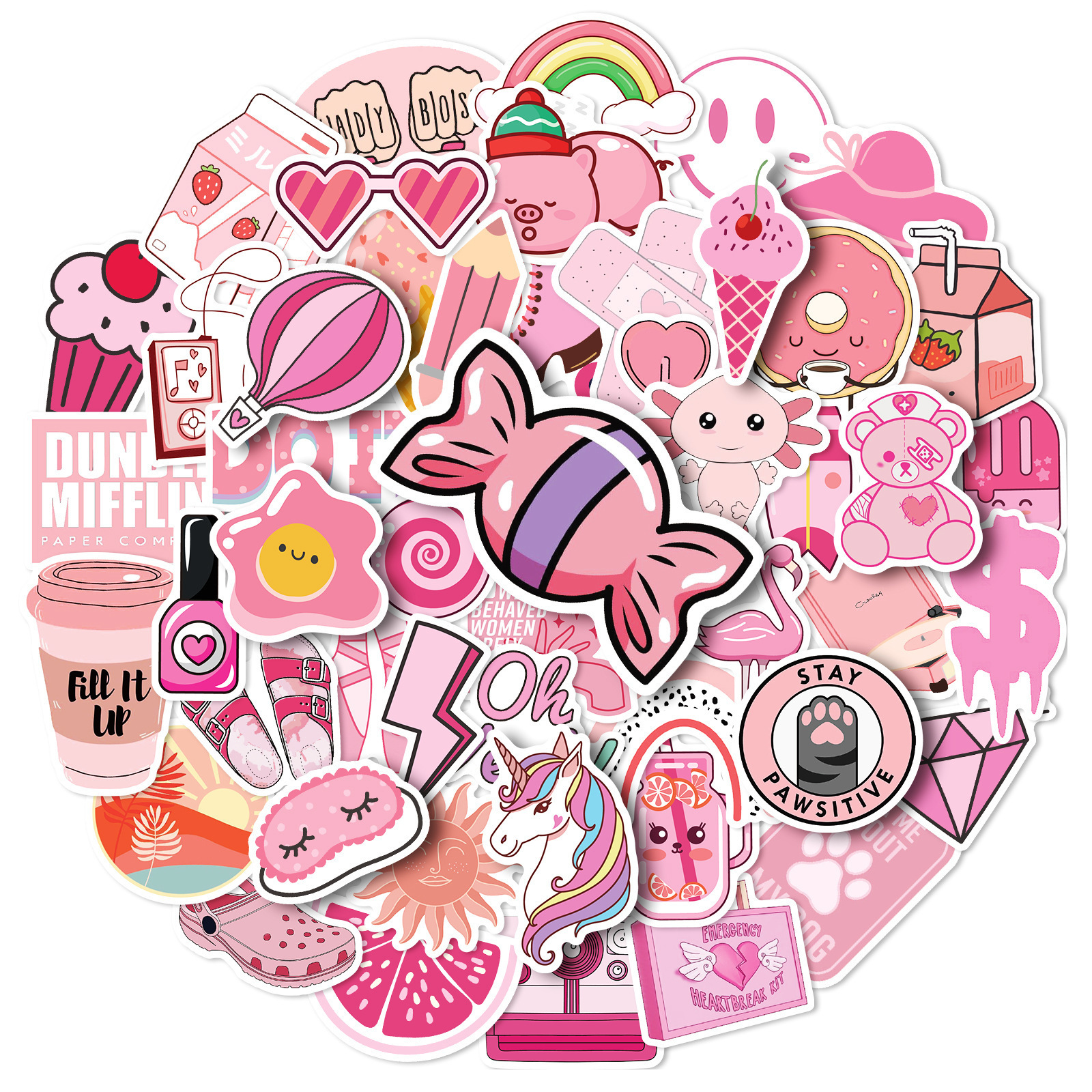 New Sexy 50Pcs Pink Mix And Match Cute Cartoon Graffiti Stickers Laptop Guitar Luggage Waterproof DIY Kids Classic Toy Stickers Decals
New Sexy 50Pcs Pink Mix And Match Cute Cartoon Graffiti Stickers Laptop Guitar Luggage Waterproof DIY Kids Classic Toy Stickers Decals