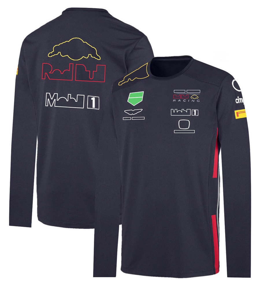 Formula 1 Team Driver T-shirt 2022 F1 Racing Suit T-shirts Long Sleeve Motorsport Summer O Neck Breathable T Shirt Motocross Jersey free sh