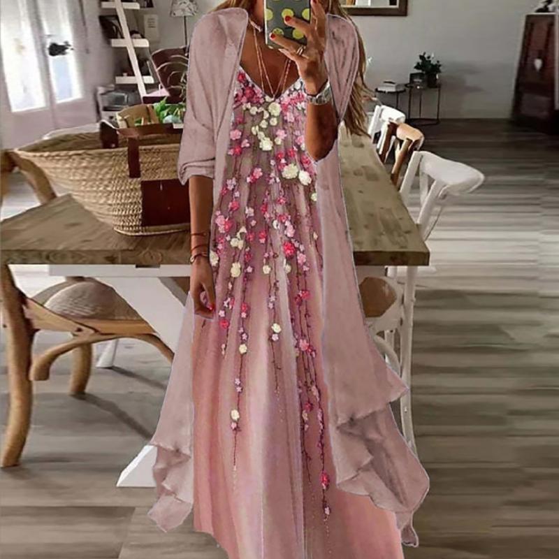 Casual Dresses Women Print Dress V Neck Sleeveless Half Sleeve Chiffon Shawl Cardigan Two Set Sweet Sixteen DressesCasual, Khaki
Casual Dresses Women Print Dress V Neck Sleeveless Half Sleeve Chiffon Shawl Cardigan Two Set Sweet Sixteen DressesCasual, Khaki