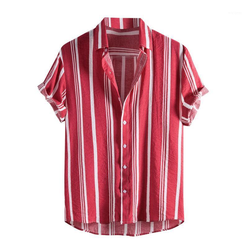 Men's Casual Shirts Fashion Shirt Summer Stripe Printed Short Sleeve Red Top Blouse Beach Sports Slim Chemise Homme 2022
Men's Casual Shirts Fashion Shirt Summer Stripe Printed Short Sleeve Red Top Blouse Beach Sports Slim Chemise Homme 2022