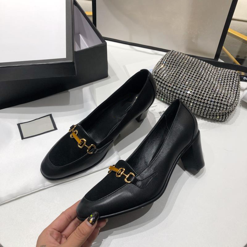 Luxury Women Dress Shoes Metal Buckle Party Pumps Cowhide Leather 6CM Chunky Heels Office Lady Shoe Slip-on Black White Brown, 2#
Luxury Women Dress Shoes Metal Buckle Party Pumps Cowhide Leather 6CM Chunky Heels Office Lady Shoe Slip-on Black White Brown, 2#