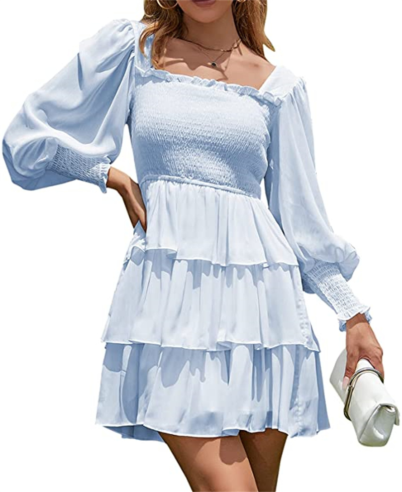 Women' Tops & Tees square neck pleated long sleeve floral print tiered lacing back tiered swing mini Dress, Photo color
Women' Tops & Tees square neck pleated long sleeve floral print tiered lacing back tiered swing mini Dress, Photo color