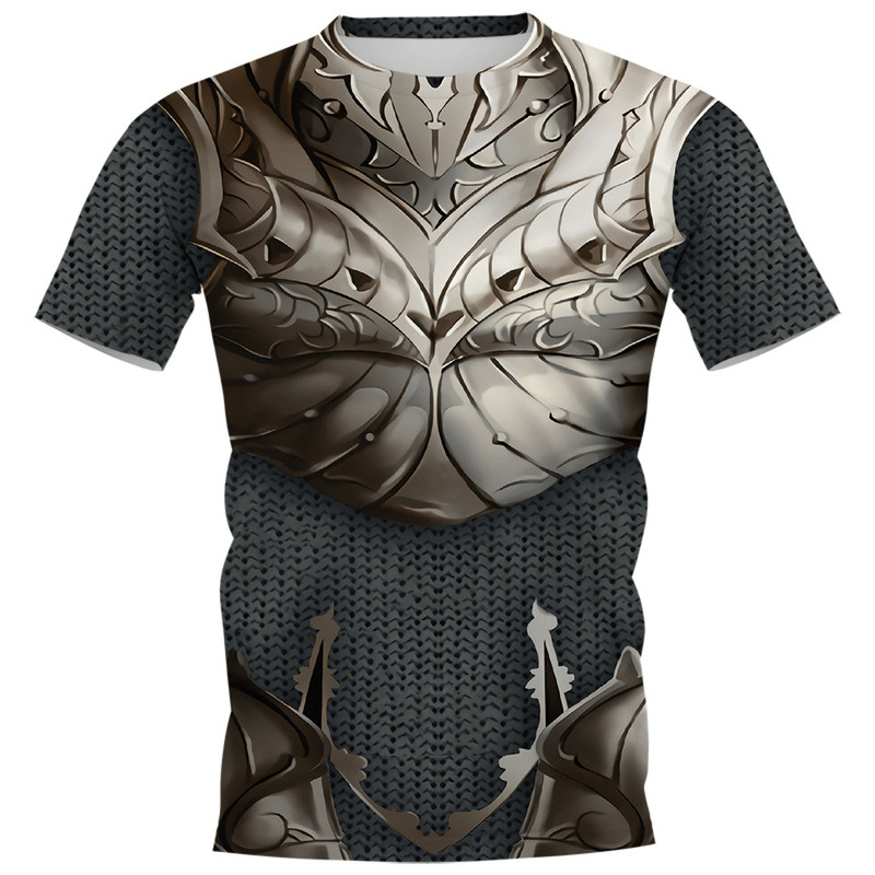 CLOOCL Men T-shirt Viking Tattoo Armor 3D Pattern Printed Women Shirt Unisex Short Sleeve Harajuku Casual Streetwear Tops 220504