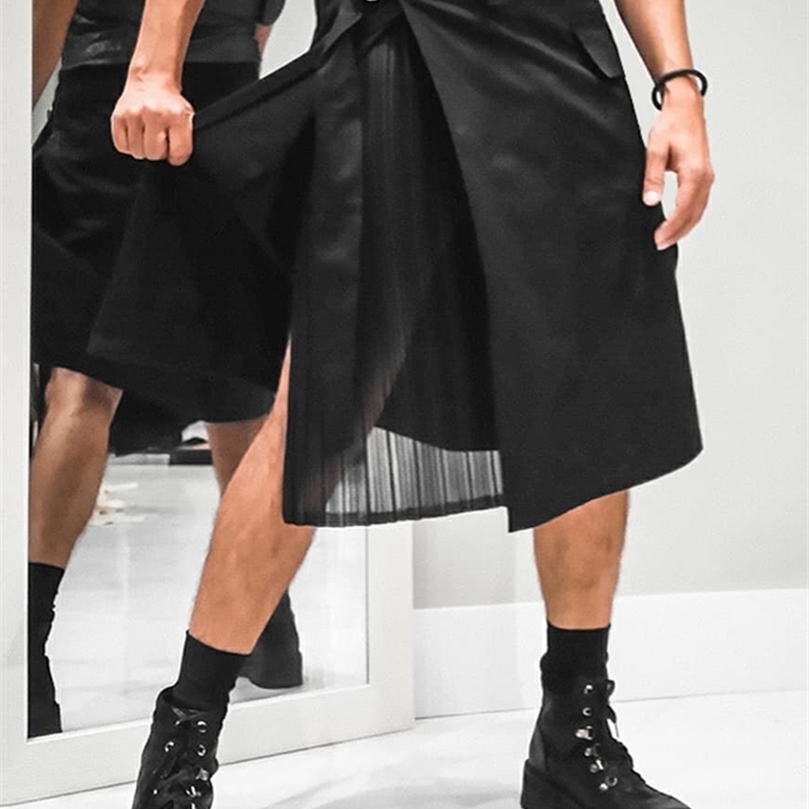 Men's Pants Fashion Well Fitting Knee Pantalons Casual Male Solid Loose Comfortable Skirts Wide Leg Long S 5XL INCERUN 220826, Black
Men's Pants Fashion Well Fitting Knee Pantalons Casual Male Solid Loose Comfortable Skirts Wide Leg Long S 5XL INCERUN 220826, Black