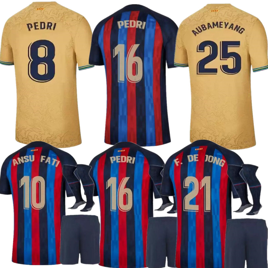 22 23 PEDRI soccer jersey ADAMA GAVI camiseta de futbol FERRAN 2021 2022 2023 FC ANSU FATI MEMPHIS LEWANDOWSKI barcelona DEST football shirt men kit kids equipments, Gold
22 23 PEDRI soccer jersey ADAMA GAVI camiseta de futbol FERRAN 2021 2022 2023 FC ANSU FATI MEMPHIS LEWANDOWSKI barcelona DEST football shirt men kit kids equipments, Gold