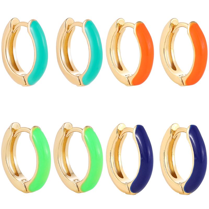 Hoop & Huggie Multicolor Ear Buckle Earrings For Women Fashion Enamel Color Round Circle Simple Party JewelryHoop
Hoop & Huggie Multicolor Ear Buckle Earrings For Women Fashion Enamel Color Round Circle Simple Party JewelryHoop