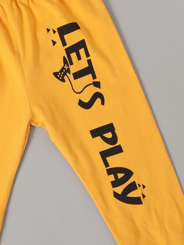 Toddler Boys Letter Graphic Colorblock Raglan Sleeve Hoodie & Sweatpants SHE