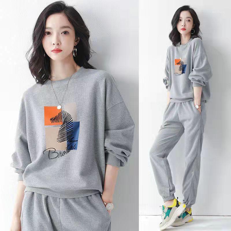 Women's Two Piece Pants Cotton Waffle Sports Suit 2022 Spring And Autumn Fashion Round Neck Long Sleeve Casual Running Clothes, Color picture suit
Women's Two Piece Pants Cotton Waffle Sports Suit 2022 Spring And Autumn Fashion Round Neck Long Sleeve Casual Running Clothes, Color picture suit
