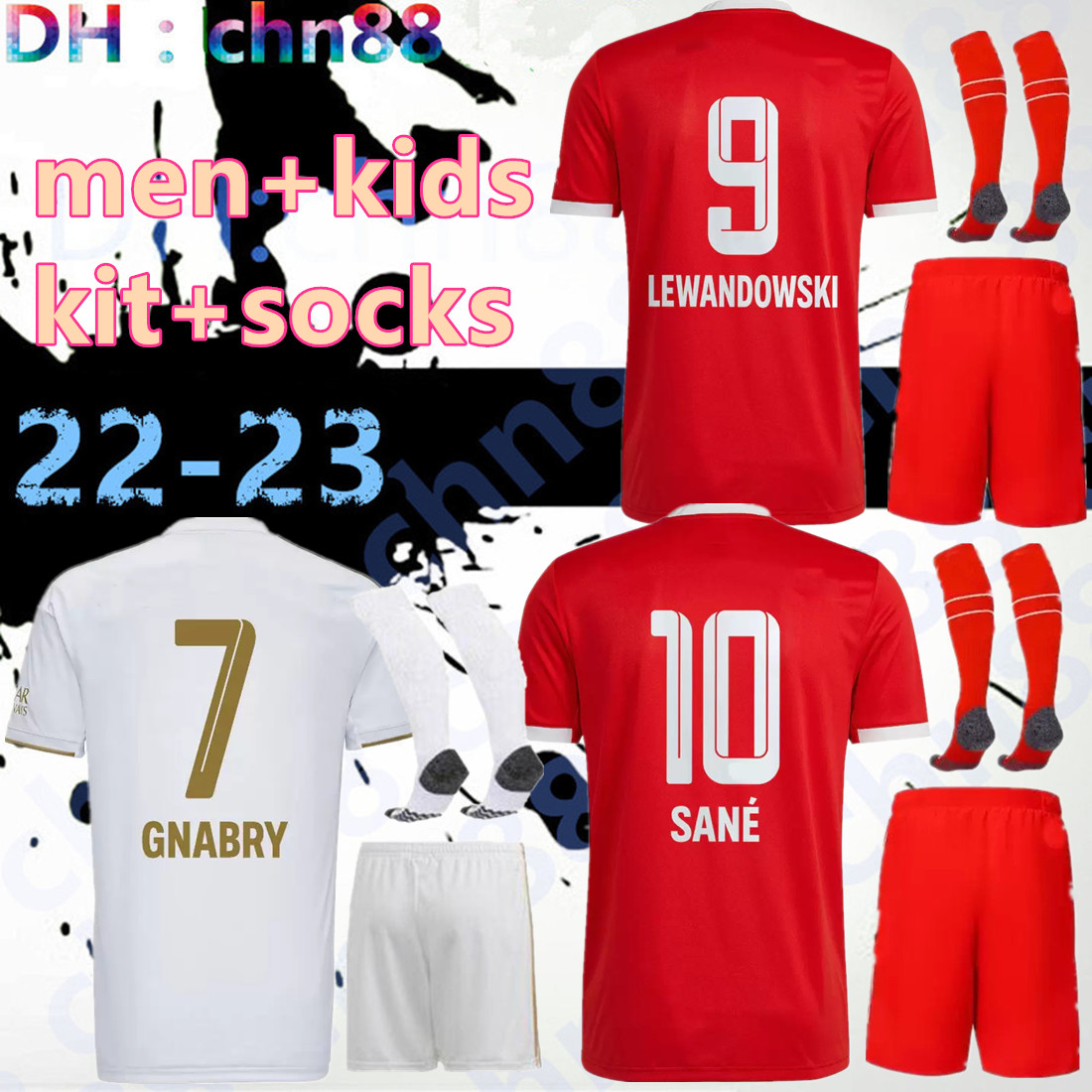LEWANDOWSKI soccer jerseys 22 23 GRAVENBERCH SANE BAYERN MUNICH Mazraoui MULLER DAVIES KIMMICH football TOP shirts Men Kids kit COMAN 2022 2023 full set socks, 22-23 home 
LEWANDOWSKI soccer jerseys 22 23 GRAVENBERCH SANE BAYERN MUNICH Mazraoui MULLER DAVIES KIMMICH football TOP shirts Men Kids kit COMAN 2022 2023 full set socks, 22-23 home