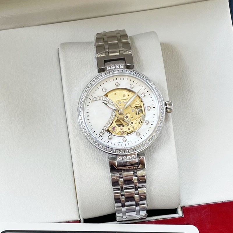 Fashion Mechanical Women's Watch 32mm Ceramic Steel Chain Sapphire Mirror Stainless Steel Case Sports Waterproof luxury diamond Watches high quality watchs, 2#
Fashion Mechanical Women's Watch 32mm Ceramic Steel Chain Sapphire Mirror Stainless Steel Case Sports Waterproof luxury diamond Watches high quality watchs, 2#