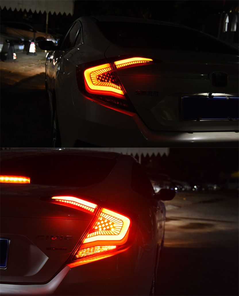 Car Lighting Accessories For Honda Civic LED Tail Light 16-21 Daily Lights LED Stream Turn Signal Reverse Fog Brake Lamp