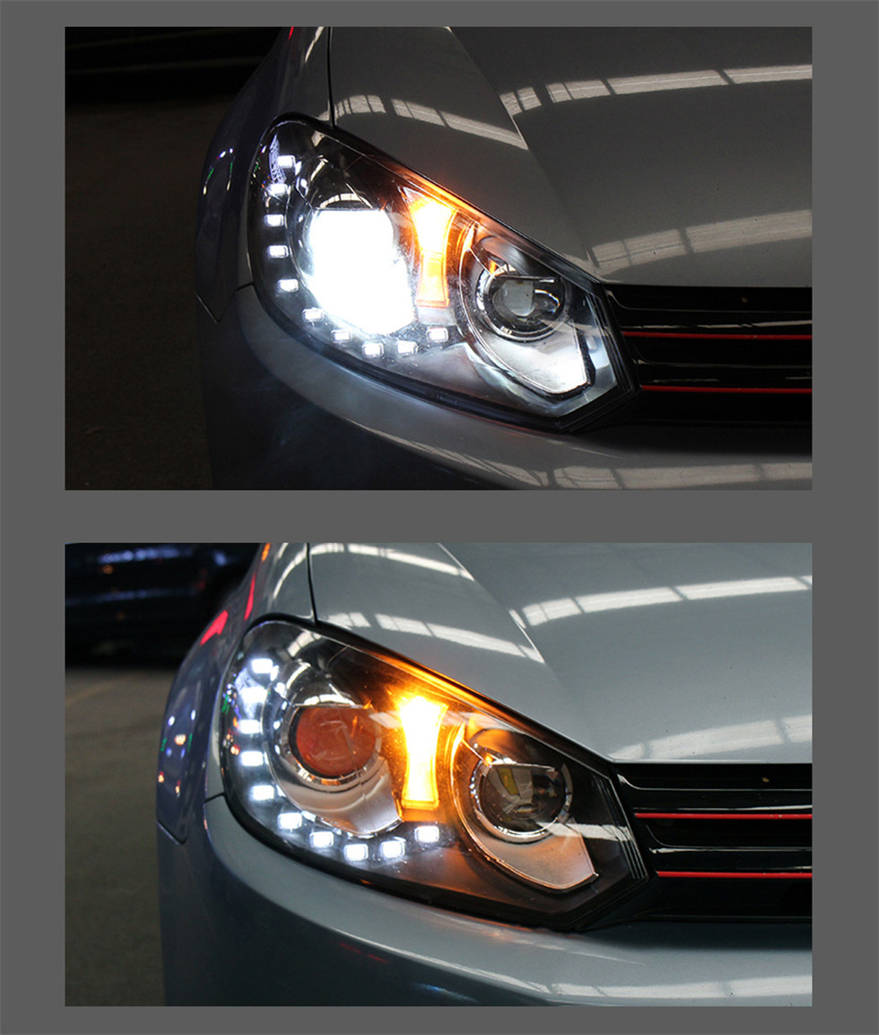 Car Front Headlights For VW POLO 2011-18 LED Headlight DRL Signal Projector Lens Automotive Head Lamp